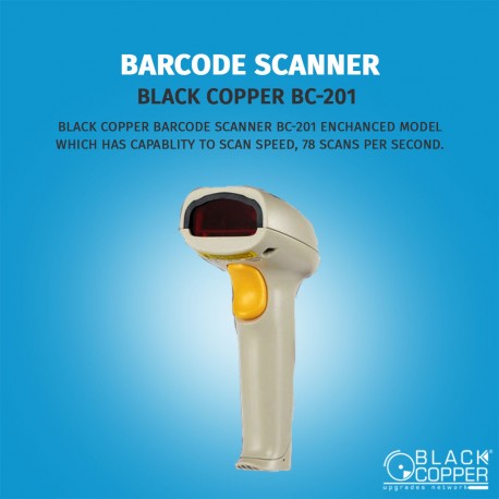Black Copper Barcode Scanner BC-201